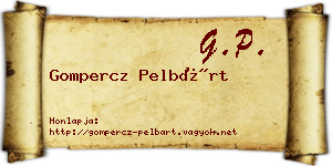 Gompercz Pelbárt névjegykártya